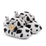 Star Fish Newborn Baby Boys & Girls 9 TO 12 Months Skin Friendly Comfortable & Breathable Cotton Booties (Off White Black -1213)