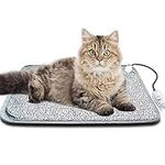 WOWOHA Pet Heating Pad for Cats Electric Heated Bed Mat for Kitty Waterproof Cat Warming Pad Outdoor Pet Heated Pad (18" * 18" Letter)