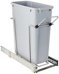 Knape & Vogt RS-PSW9-1-20-P 17 in. H x 8 in. W x 20 in D Steel in-Cabinet 20 Qt. Single Pull-Out Trash Can in Platinum