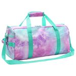 Kids Duffle Bag 18 inch Girls Dance Ballet Bag Small Sport Gym Bag with Shoes Compartment and Wet Pocket-Purple