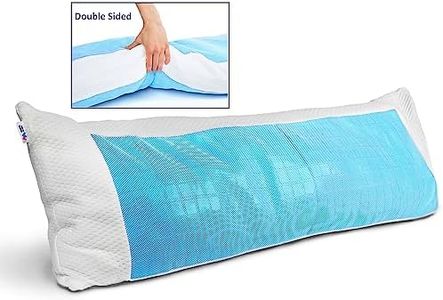 Mindful Design Cooling Memory Foam Body Pillow - Extra Firm Full Shredded Memory Foam Body Pillow w/Cooling Gel Support and Comfort for Stomach and Side Sleepers