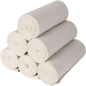 CAI TENG Fleece Throw Blankets Blanket 6 Pack Bulk Lightweight Warm Soft 50 x 60 inch Fleece Blanket Breathable Cozy Kid Blankets Fleece Fabric Small Blanket for Bed Sofa Office Travel Dog Beige