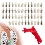 ZoeTekway 50 Pieces 7mm Spike Nails - Athletics Spikes Replacement Spikes for Shoes with Spike Key, Sturdy Cross-Country Spikes for Jumping, Running, Hiking, Plastic, Catwalk