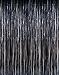 Metallic Black Foil Fringe Curtains 3 Feet X 8 Feet Pkg/1