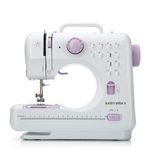 Mini Sewing Machine for Beginner by Astrophos - Small Electric Sewing Machines with 2 Speed 12 Built-in Stitch Patterns AP-054-UK-A1
