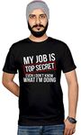 Workshop Graphic Printed T-Shirt for Men & Women | Funny Quote T-Shirt | Funny Office Job T-Shirt | Sarcasam T-Shirts | Half Sleeve | Round Neck T Shirt | 100% Cotton T-Shirt Office tee Black