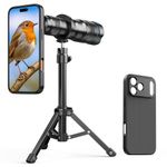 APEXEL 36x Telephoto Lens for iPhone | Kit with Sturdy Metal Tripod Compatible with 17 Pro Max