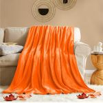 KMUSET Fall Throw Blanket Orange Fl