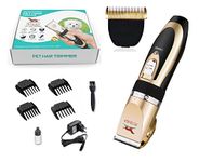 Petology Professional Automatic Rechargeable Pet Hair Trimmer for Dogs & Cats Grooming Machine Wireless (Gold Trimmer + Extra Blade)