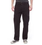 UNIONBAY Men's Cotton Twill Survivor Cargo Pant, Black Belt, 32x34