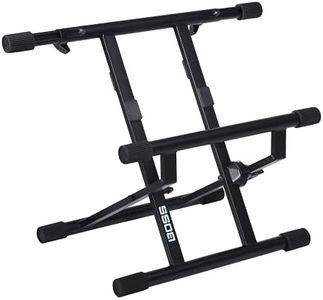 Support d'ampli à inclinaison réglable BAS-1 BOSS avec bras de support télescopique, pour amplis guitare combos ouverts ou fermés. Se replie à plat pour le stockage et le transport.