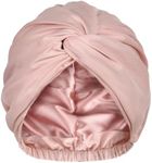 YANIBEST Silk Bonnet for Sleeping Women Satin Bonnet Turbans for Women Head Wraps Adjustable Twisted Headwrap Blush Pink