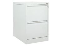 The Workplace Depot Filing Cabinet – Lockable 2, 3 or 4 Drawer Steel Storage Unit in Black, White or Grey with Adjustable Hanging Rails, Space-Saving Organiser for Home & Office (White, 2 Drawer)