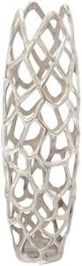 Deco 79 37660 Aluminium Decorative Vase 8"W, 26"H -