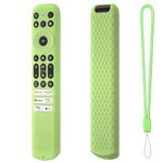 Oboe Silicone TV Remote Cover Case Compatible with TCL Tv Remote RC802NU1 / IFFALCON Smart LED TV Remote Protective Cover with Lanyard (Glow in Dark Green) [Remote NOT Included]