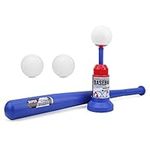 Tee Ball Set Tee Ball,Baseball Ball Set Toy Semi Automatic Baseball Launcher Baseball Bat Toy for Children Ages Over 3 (777-607)