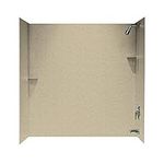 Swanstone SS-60-3-122 Solid Surface Bathtub Wall Panel System, 30-Inch x 60-Inch x 60-Inch, Prairie, 3-Piece