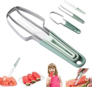 Watermelon Cutter Slicer Tool, 3-in-1 Stainless Steel Watermelon Popsicle Cutter,Watermelon Knife Fork,Melon and Fruit Slicer,Watermelon Cutter Shapes,Fun Kitchen Gadgets Watermelon Mold for Kids
