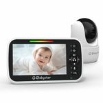 Babystar Baby Monitor with Camera and Night Vision, 5" LCD Screen, Remote Pan/Tilt/Zoom, Infrared Night Vision, Two-way Audio, Up to 300m Range, 3000mAh Battery,Temperature Monitoring, Lullabies