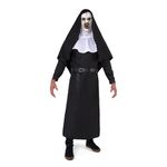 Spooktacular Creations Adult Men Scary Nun Costume for Halloween Dress Up Party, Role Play Cosplay Party Supplies Black-XL