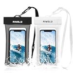 RIWELF Floating Waterproof Phone Pouch, Waterproof Phone Case Underwater Dry Bag Cell Phone Pouch for iPhone 15 14 13 12 11 Pro Max XS XR X, Galaxy S23 S22 S21 Vacation Beach Pool Up to 6.8" -2 Pack