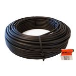 Grow Insane 25m LDPE 13mm Garden Irrigation Supply Pipe - Black (1/2 inch-13mm ID)