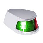 Red Green LED Marine Navigation Bow Light for Boats [USCG ABYC A-16 2NM][IP67 Waterproof][Chrome & ABS] 2 Nautical Mile Visibility Bicolor Navigation Boat Light for Pontoon Yacht Fishing Boat