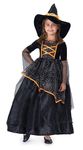 Dress Up America 763-T2 Black & Orange Witch Girls Costume, T2