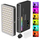 ULANZI VL120 RGB Video Light, Pocket LED On-Camera Light, Built-in 3100mAh Rechargeable Battery, 360 Full Color 20 Light Effects, CRI?95 2500-9000K, Black, (2495)