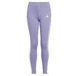 adidas Girls' Big Aeroready Gradient 3s Cell Phone Pocket Tight, Silver Violet, 10-12