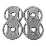 Amazon Basics 2'' / 5.08cm Olympic Grip Weight Plates, 10lb / 4.53kg Weight, Set of 4