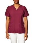 Carhartt Cross-Flex Women's Media Scrub Top, Wine, Large