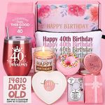 40th Birthday Gifts for Women, Happy 40th Birthday Hamper for Her, 40 Year Old Lady Birthday Gifts,Birthday Pamper Box for Mum Best Friend Sister Wife Turning 40, Personalised 40th Birthday Presents