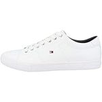 Tommy Hilfiger Men's Essential Leather Low Top Sneakers, White, 9 UK