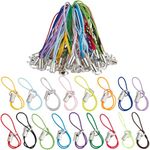 GORGECRAFT 200Pcs 17 Colors Hand Wrist Strap Lanyard Detachable Cell Phone Split Ring Strap Mobile Lariat Lanyards Colorful Phone Charm Loop Cords String for Hanging Charms USB Keychain Trinkets