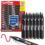 Sharpie Creative Marker Acrylic Paint Pens, Water-Based Paint Markers, No-Bleed Ink Writes on Most Surfaces, Bullet Tip, Assorted Colours, 12 Count