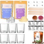 Craftinger DIY Candle Making Kit - Complete Set with 400gm SOYA Wax, Gel Wax, Jars, Wicks, Pigments, and Labels for Adults & Beginners