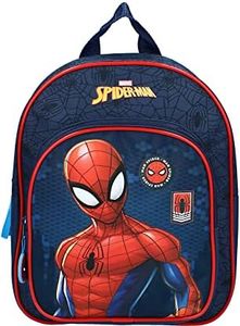 Marvel Zainetto Zaino Scuola Elementare Medie Bambino Ragazzi Avengers Spiderman Blu 31 x 25 x 9 cm