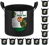 Lyincat 12-Pack 10 Gallon Grow Bags Heavy Duty Thickened Nonwoven Fabric Pots with Durable Handles