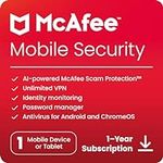 McAfee Mobile Security 2024 Ready | 1 Device | Cybersecurity software includes Antivirus Internet Security | VPN + ID Monitoring | 1 Year Subscription | Online Code
