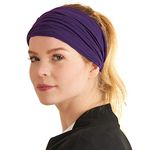 CHARM Purple Bandana Headbands for Men and Women – Head Bands Runners Fitness Sports M