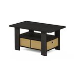 Furinno Coffee Tables, Engineered Wood, Dark Espresso/Brown, 18.9(D) x 31.5(W) x 15.6(H) Inches