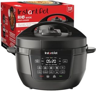 Instant Pot RIO Wide Base, 7.5 Quarts, Large Searing Base, WhisperQuiet Steam Release, 7-in-1 Electric Multi-Cooker, Pressure Cooker, Slow Cooker, Rice Cooker, Steamer, Sauté, Yogurt & Warmer