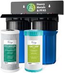 iSpring PFAS & Heavy Metals Whole House Water Filter System, SGS-Tested to Reduce 99% PFAS, 2-Stage Filtration Removes Lead, Heavy Metals, Chlorine, Sediment & Odor, 1” Inlet/Outlet Model: WGB21B-PFKS