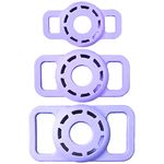 Airtag Dog Cat Collar Holder, Silicone Pet Collar Case for Apple Airtag (Small, Purple)