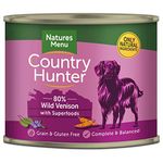 Natures Menu Country Hunter Dog Food Can Wild Venison Can (6 x 600g)