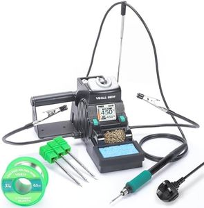 YIHUA 982-III Precision Soldering Station Kit C210-Compatible with 3 C210 Soldering Iron Tips, Lead-Free Solder Wire, Sleep Mode, Auto Standby, Tip Change Slots, Full-Color Display