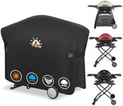 Zettum Grill Cover for Weber Q2000/3000 Series, Grill Cover for 7112 Grill Heavy Duty & Waterproof, PU Cover for Weber Q3200, 3000, 320, 300 and More (144 L x 57 W x 99 H cm)