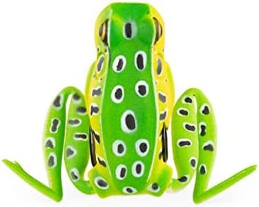 Lunkerhunt Frog Fishing Lure for Bass Fishing | Popping Frog 0.5 oz | Topwater Fishing Bait with Weedless Hooks, Hollow Body (Leopard)
