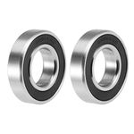 uxcell S6901-2RS Deep Groove Ball Bearings 12mm x 24mm x 6mm Double Sealed 440C Stainless Steel 2pcs